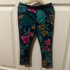 Lilly Pulitzer Blue and Green Tropical Leggings